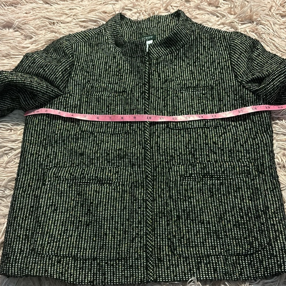 J Crew Metallic Tweed Cropped Blazer Jacket - Picture 9 of 10
